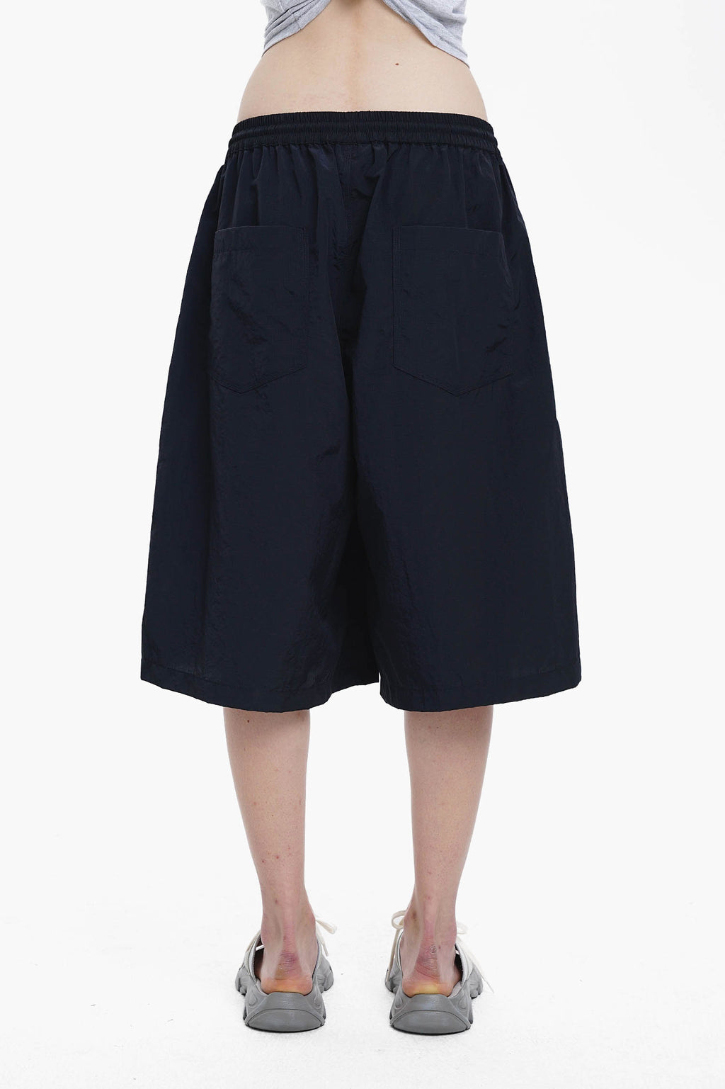 Loose Fit Nylon Bermuda Shorts
