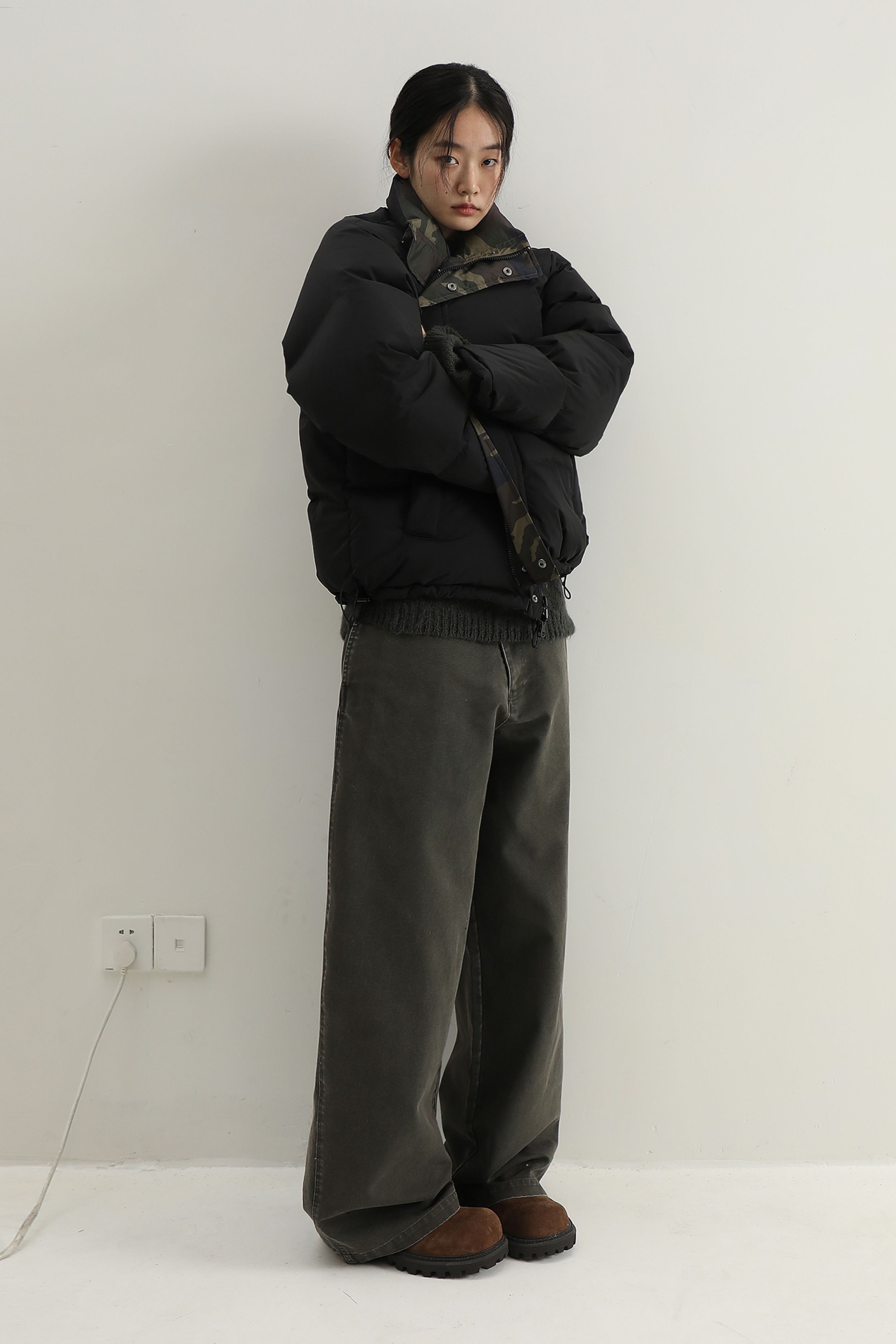 Reversible Camouflage Puffer Jacket