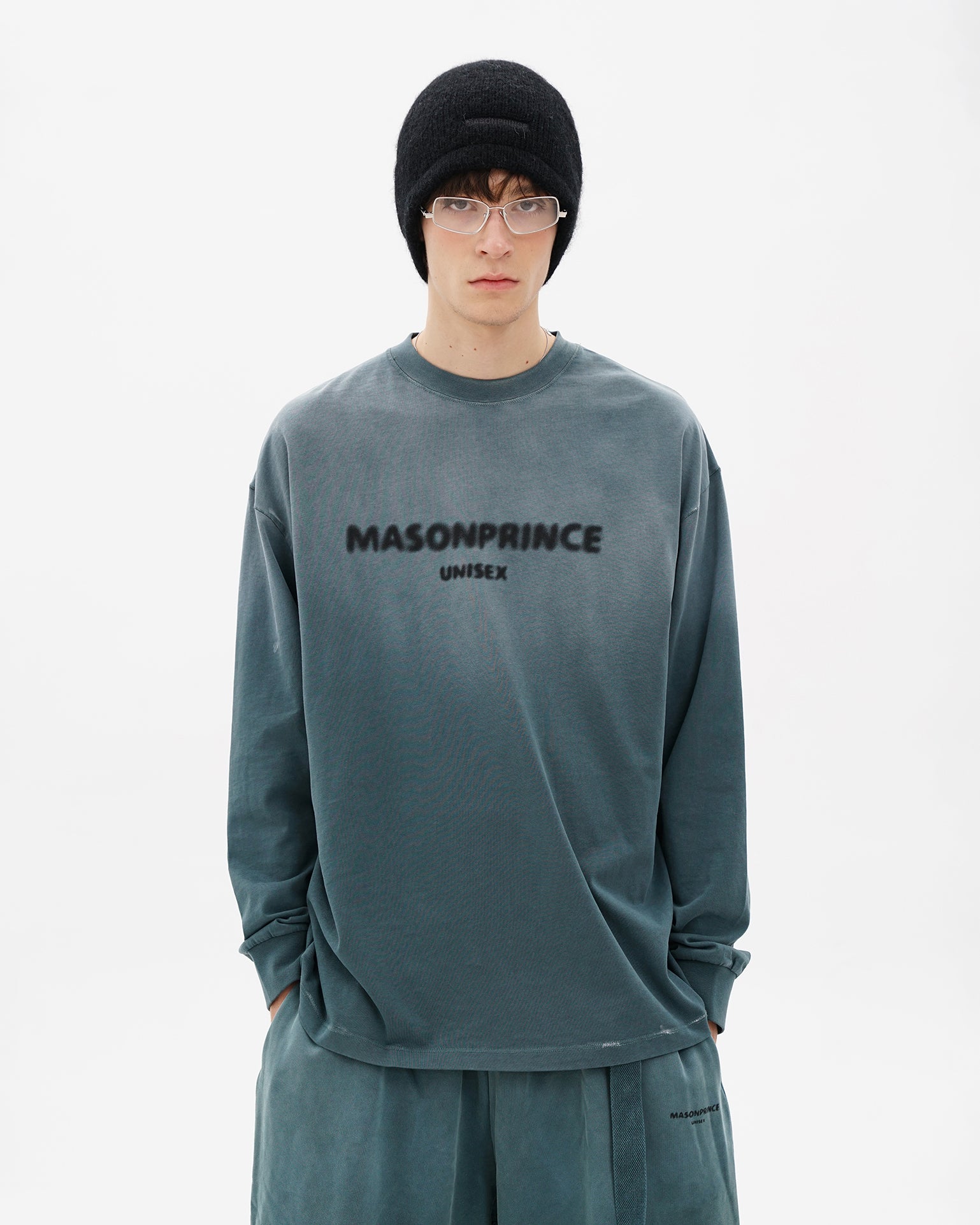 Blur Logo Washed Long Sleeve Tee