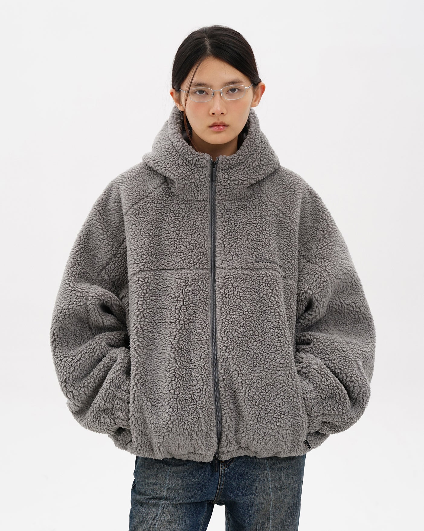 Anti-Static Sherpa Zip Hood Jacket