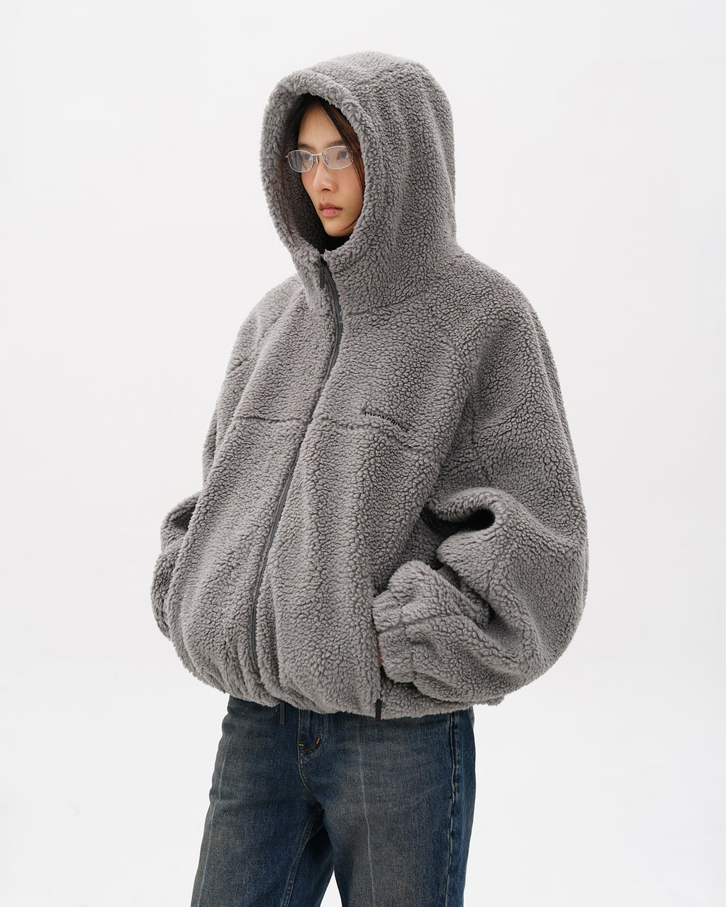 Anti-Static Sherpa Zip Hood Jacket