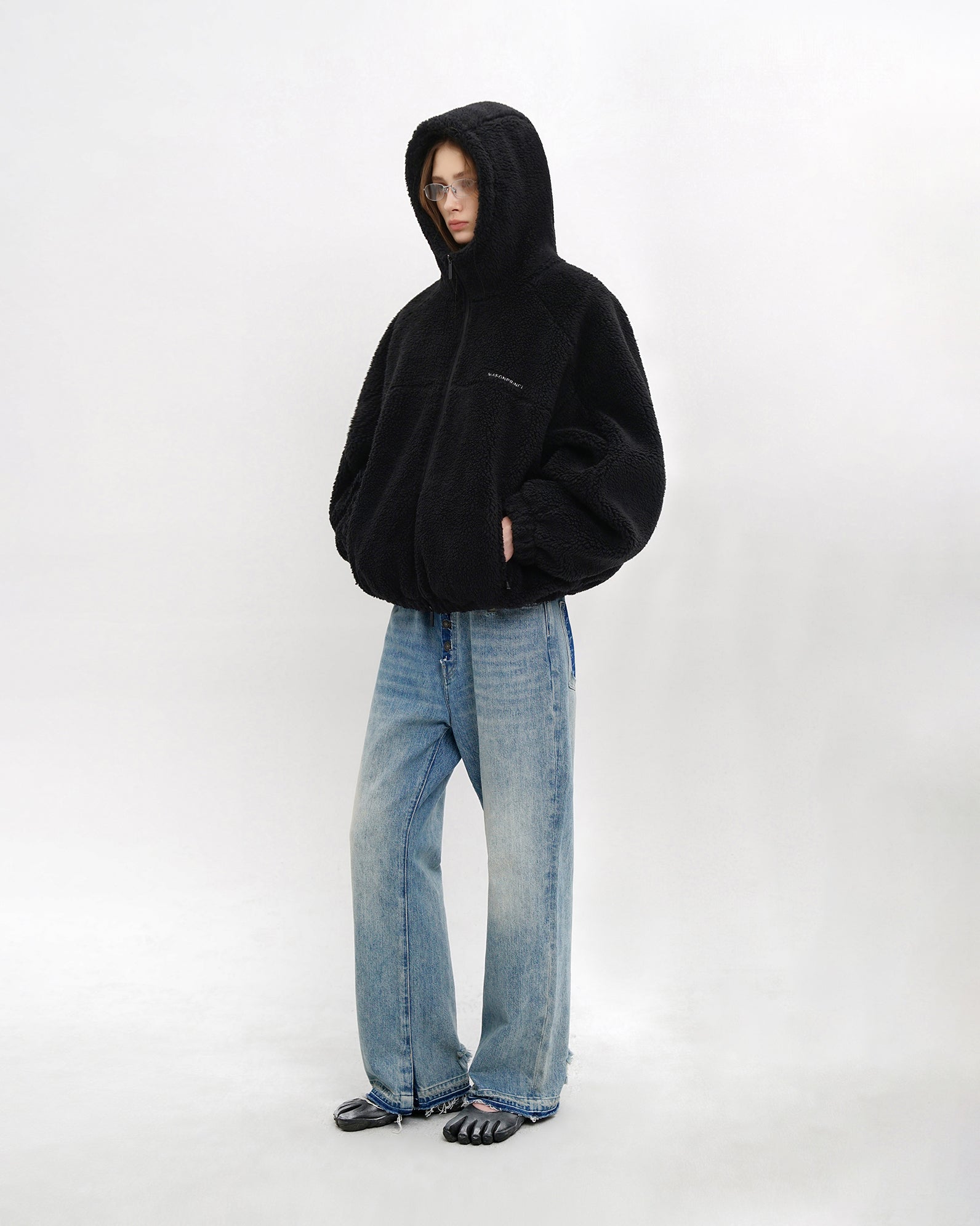 Anti-Static Sherpa Zip Hood Jacket