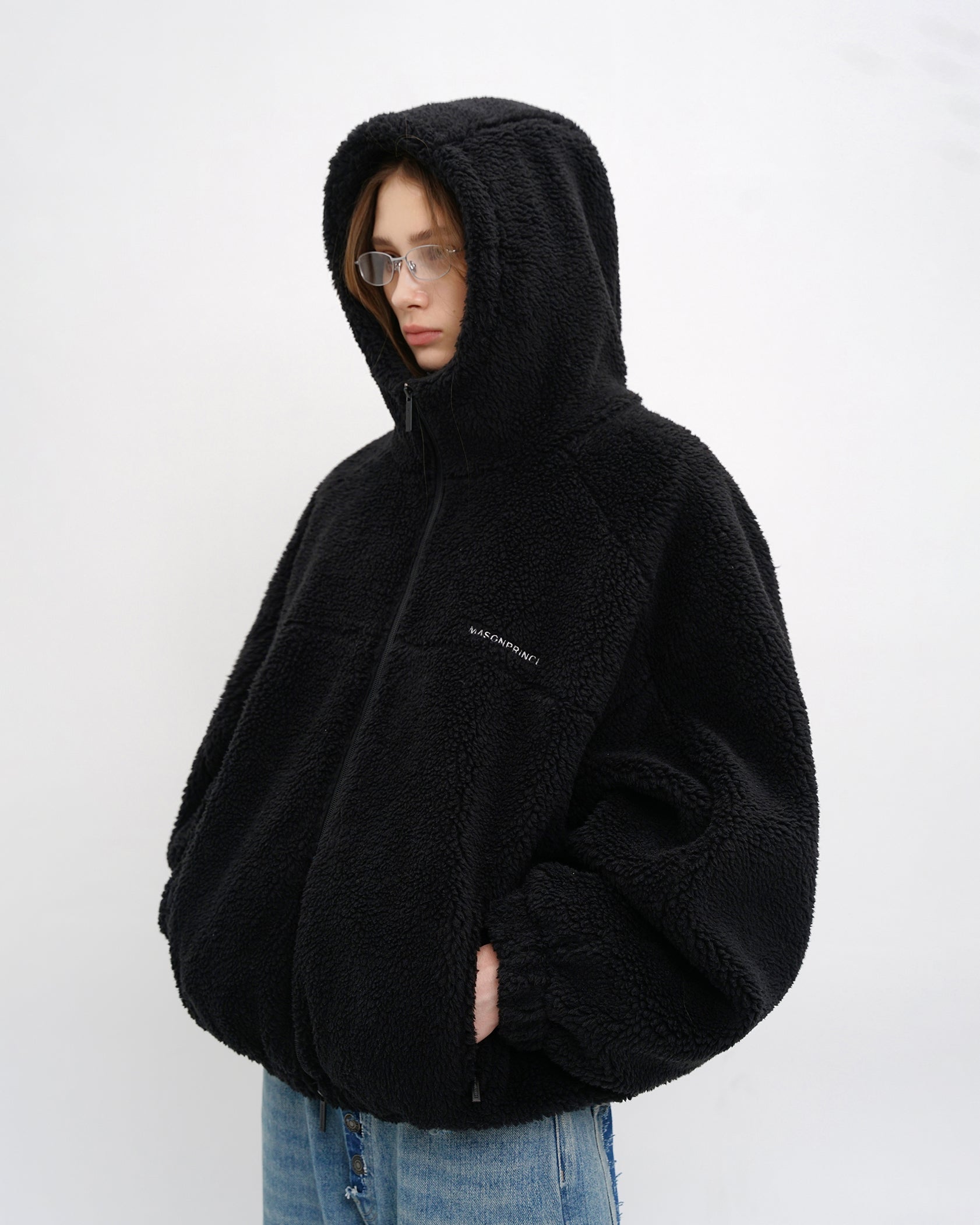 Anti-Static Sherpa Zip Hood Jacket