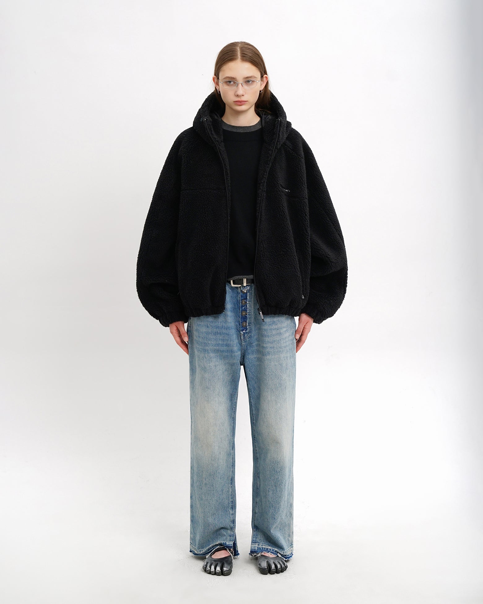 Anti-Static Sherpa Zip Hood Jacket