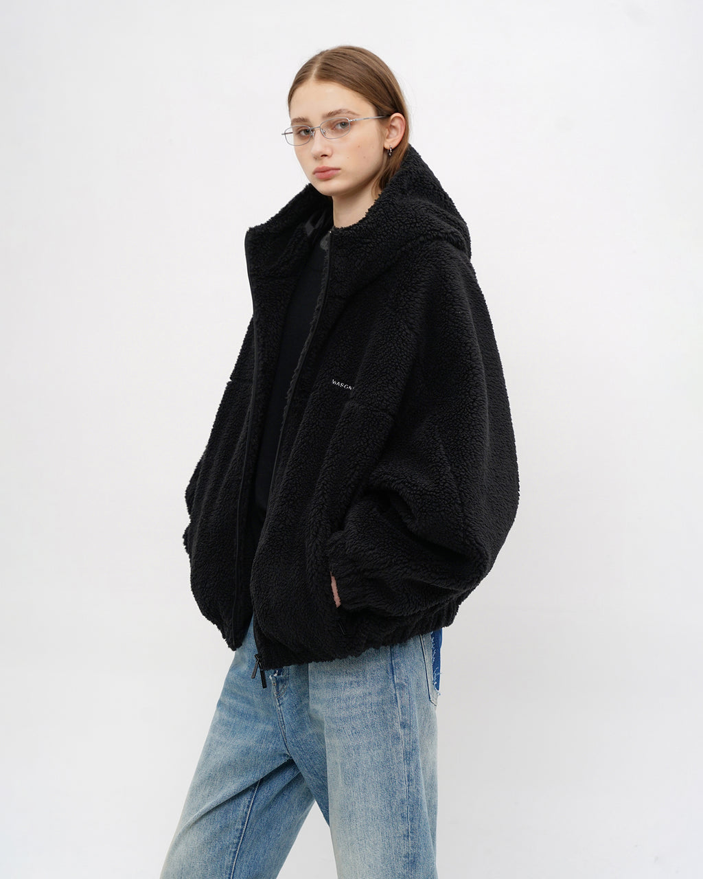 Anti-Static Sherpa Zip Hood Jacket