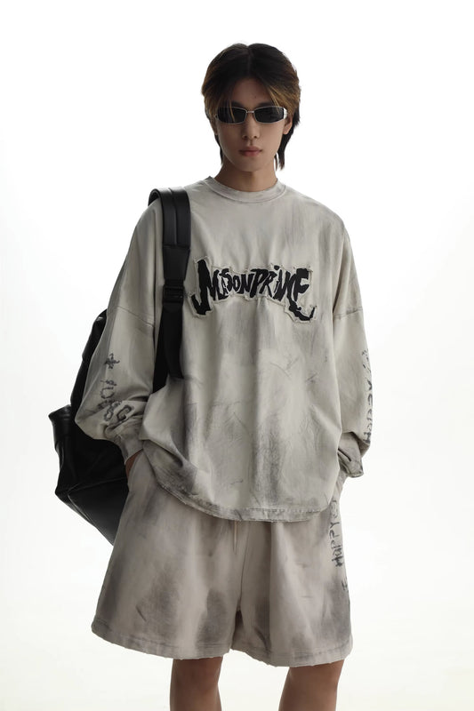 Dirty longsleeves Tee-shirt - Old apricot