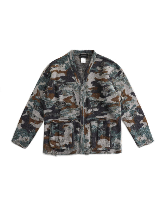 Hole camouflage Cardigan - Army Green