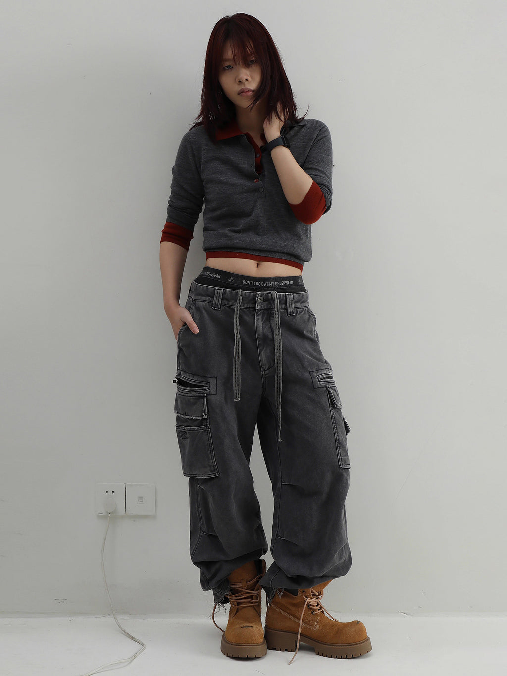 Detailed Riche Cargo Pants