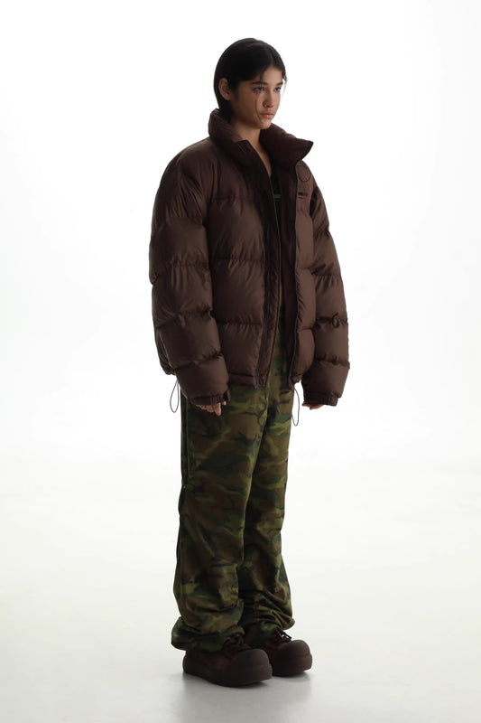 Tactical Puffer bread Jacket - Brown