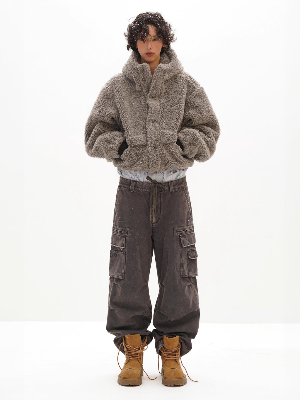 Large-Grain Wool Workwear Jacket