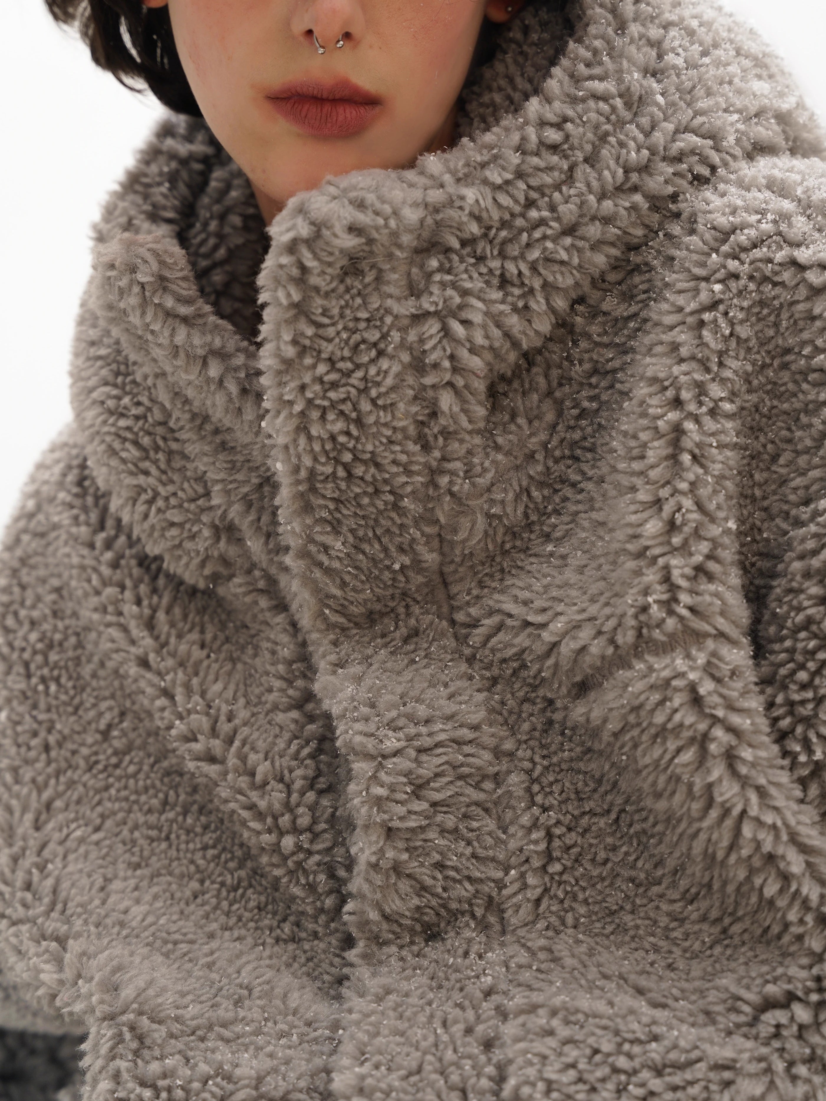 Large-Grain Wool Workwear Jacket