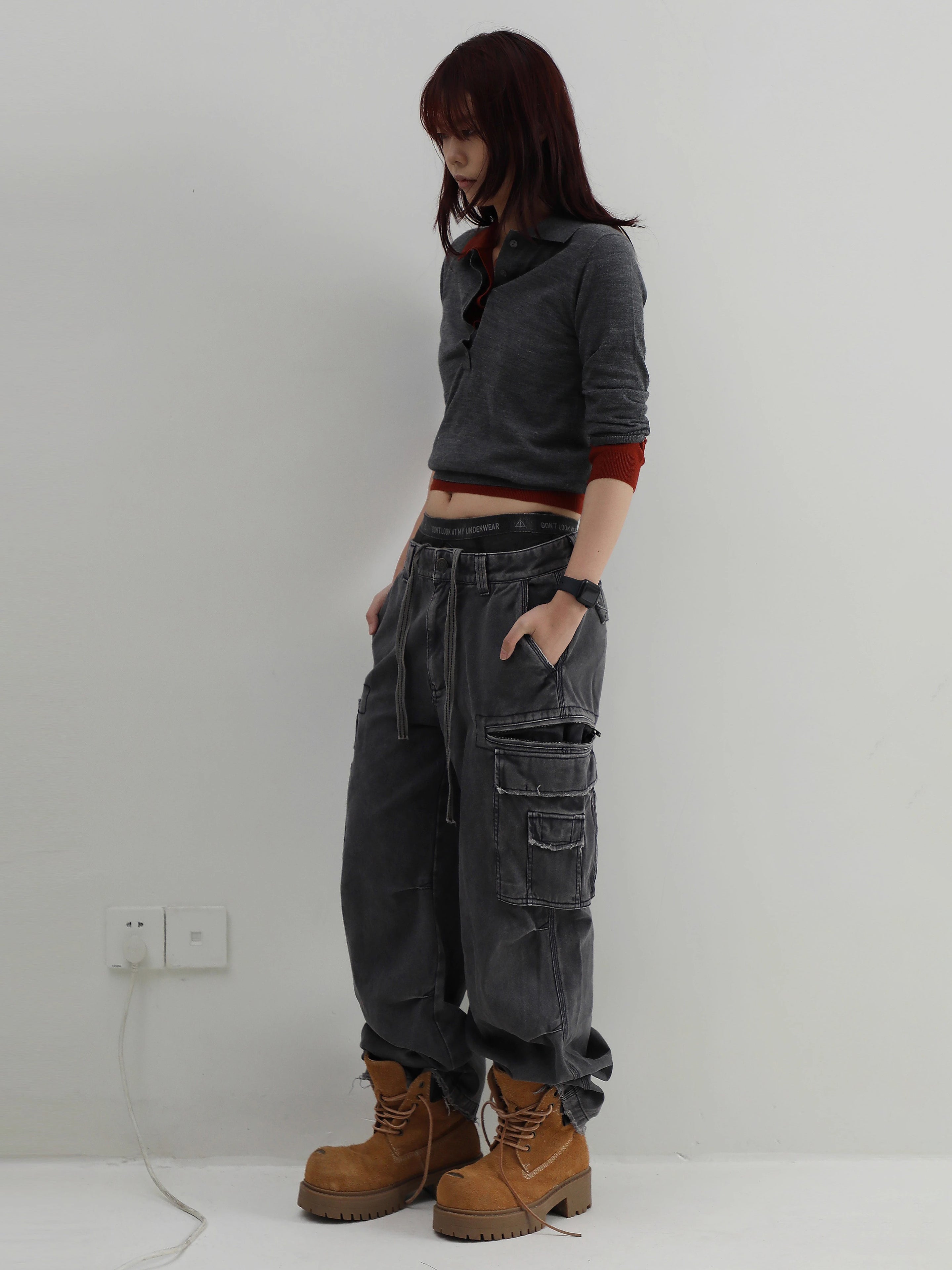 Detailed Riche Cargo Pants