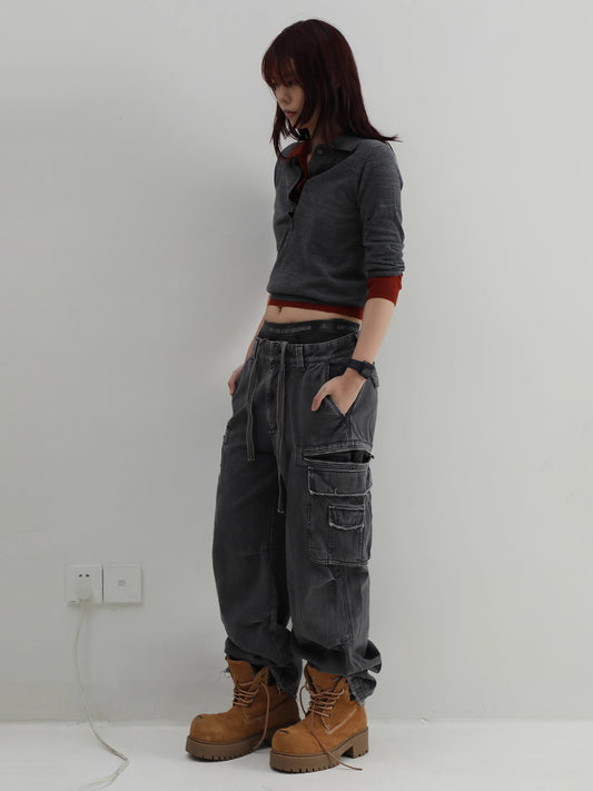 Detailed Riche Cargo Pants