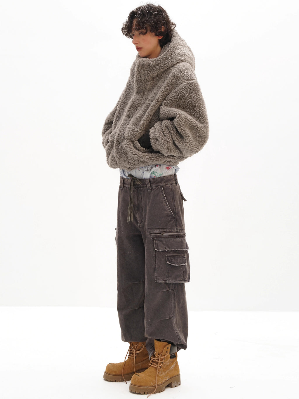 Large-Grain Wool Workwear Jacket