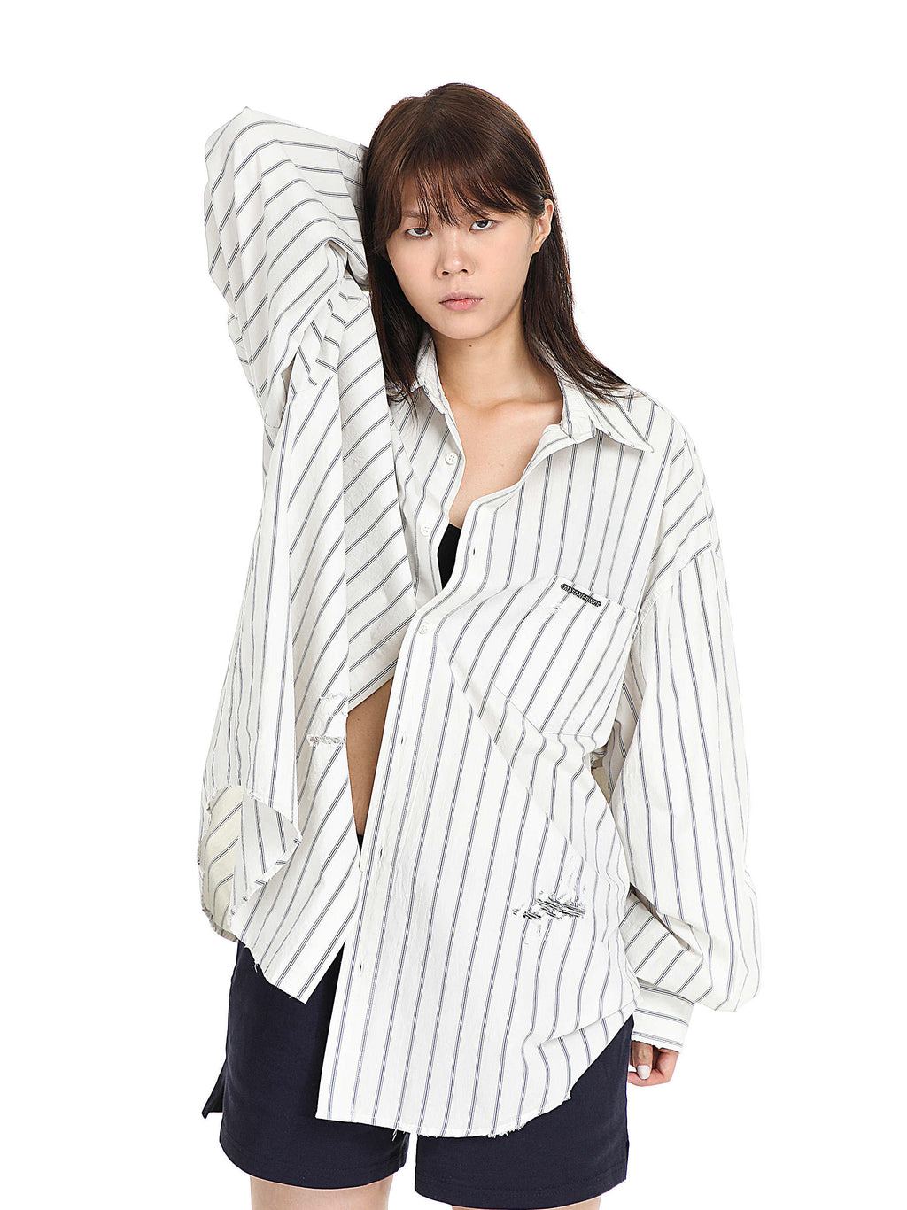 Almond Milk Stripe Classic Shirt