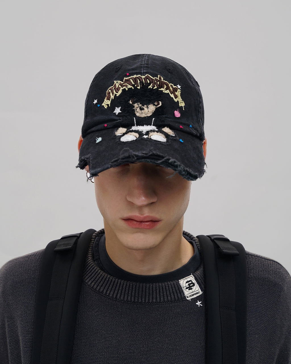 Distressed Punk Bear Cap