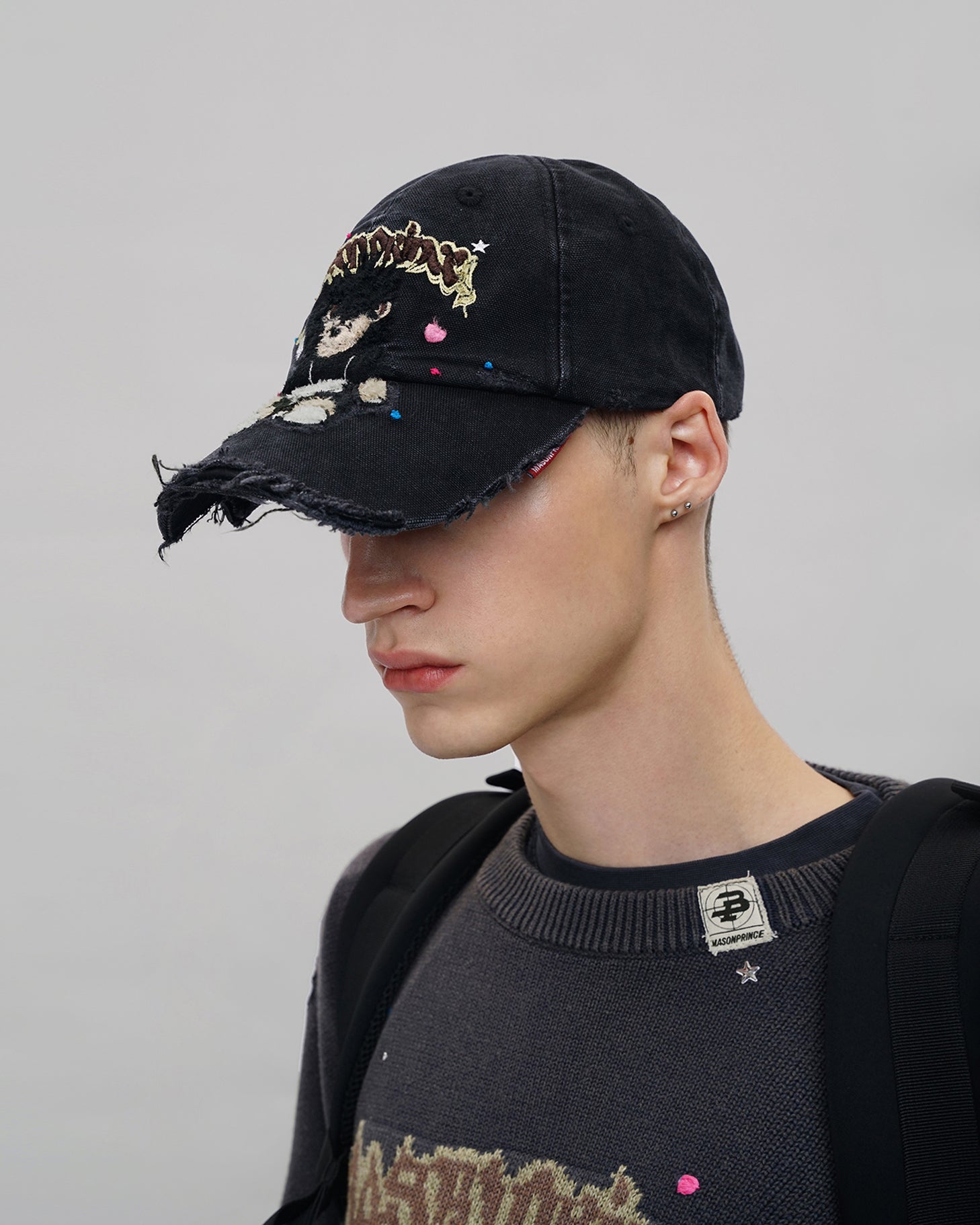 Distressed Punk Bear Cap