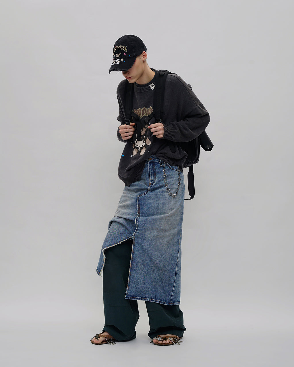 Distressed Punk Bear Cap