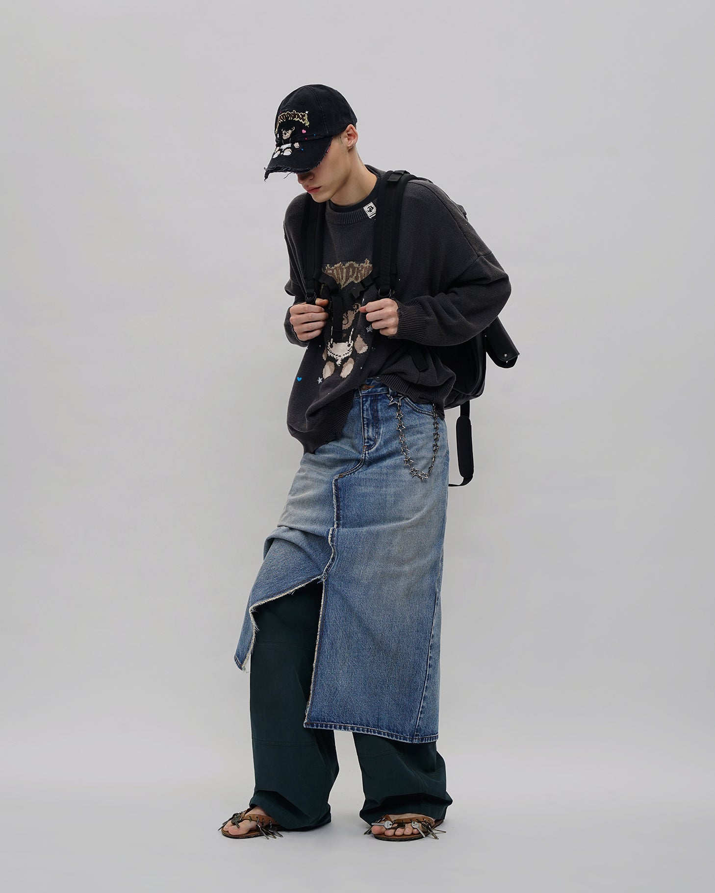 Distressed Punk Bear Cap