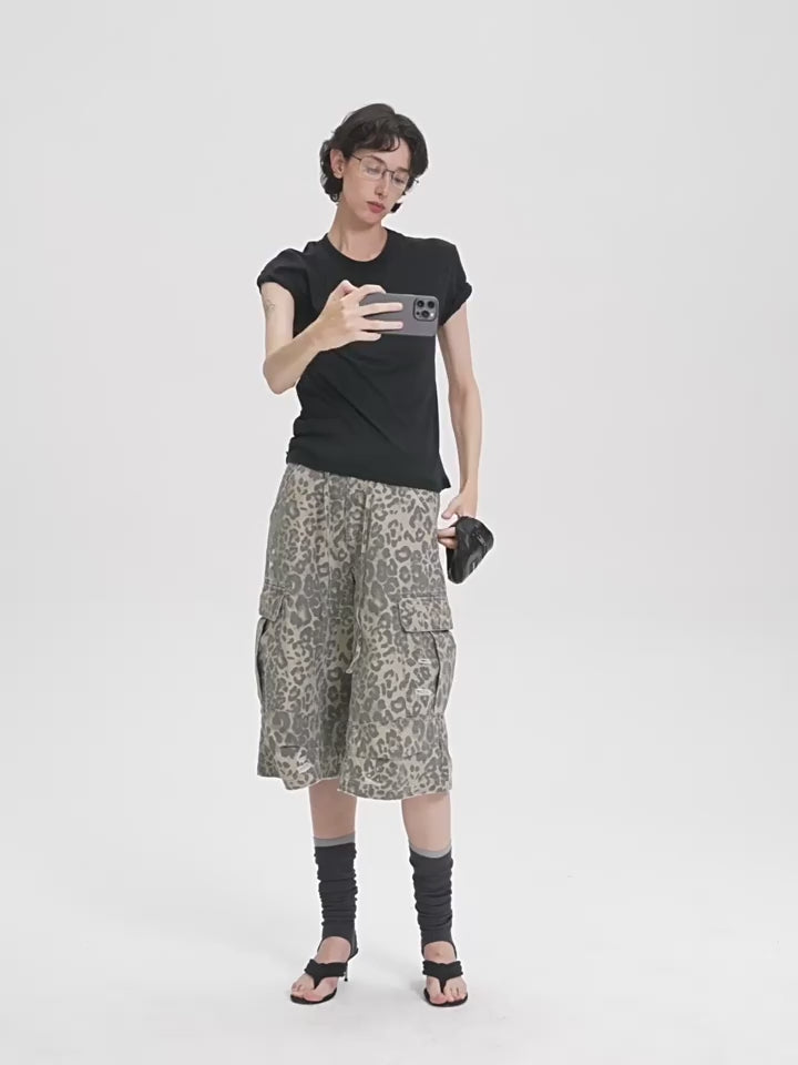 Leopard Cargo Croppants